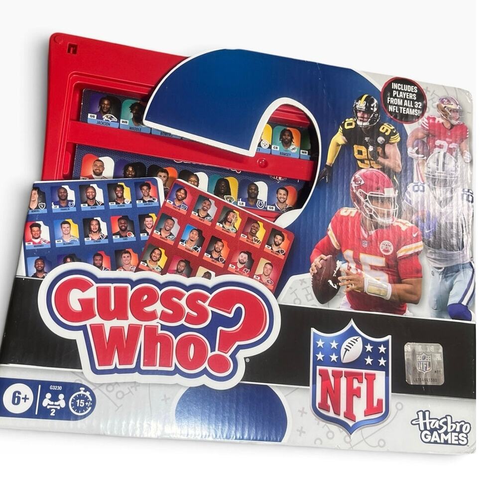 Hasbro Guess Who NFL Edition Football Board Game Officially Licensed 6+ NIB